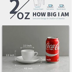 Best Pirce 🎉 Sweese Porcelain Espresso Cups with Saucers 🥰 -Sweese Elegant Shop 20200415165542