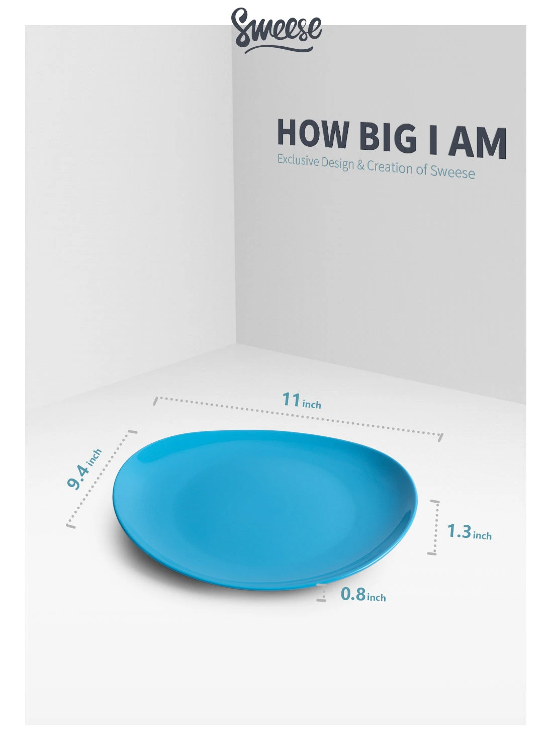 Brand new π Sweese Steel Blue Curved Porcelain Plates β€οΈ 5 Brand new π Sweese Steel Blue Curved Porcelain Plates β€οΈ - Image 5