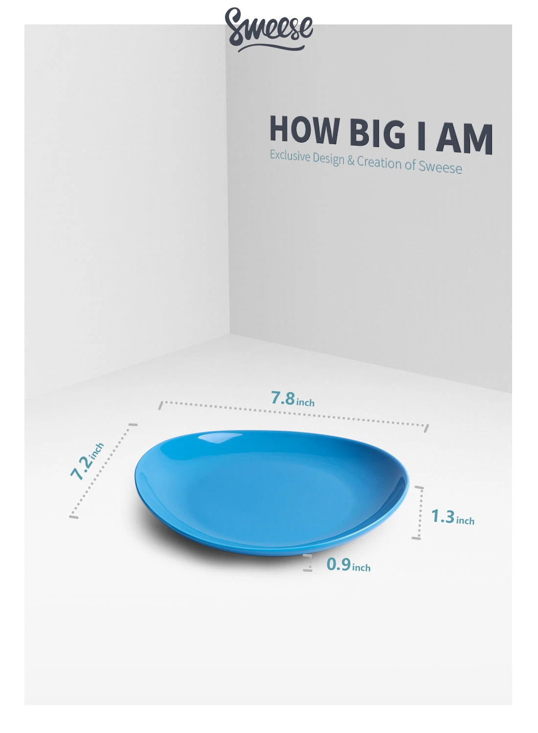 Brand new π Sweese Steel Blue Curved Porcelain Plates β€οΈ 6 Brand new π Sweese Steel Blue Curved Porcelain Plates β€οΈ - Image 6