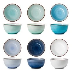 Flash Sale 💯 Sweese Blue Gradient Porcelain Bowls 🎉 -Sweese Elegant Shop 4df7aba6f6bb94cfd717eb1ef78b1216