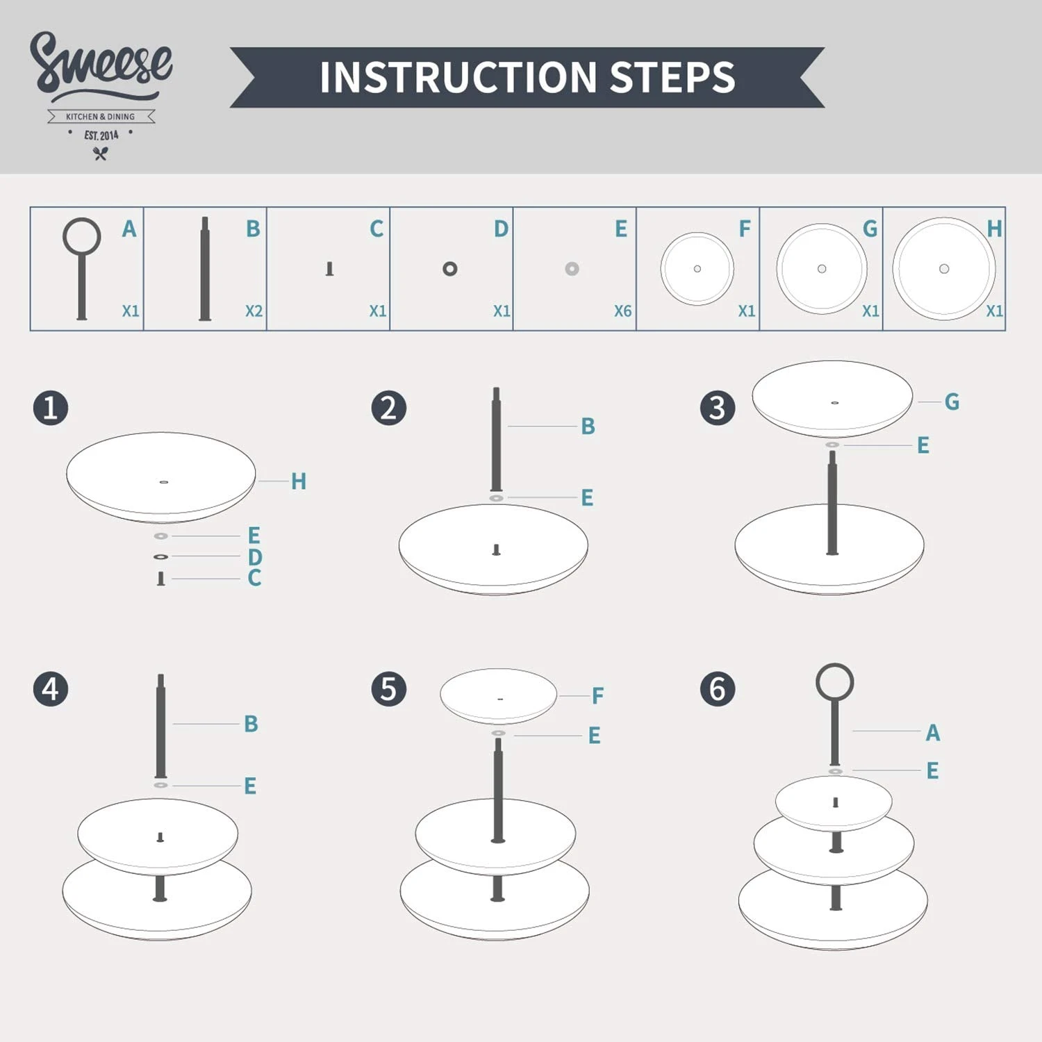 Buy ⭐ Sweese 3 Tier White Porcelain Cake Stand ✨ 6 Buy ⭐ Sweese 3 Tier White Porcelain Cake Stand ✨ - Image 6