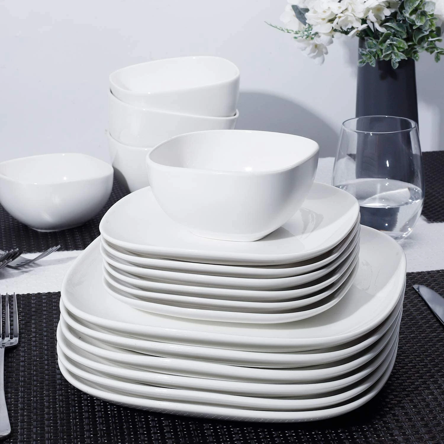 Buy ❤️ Sweese Square Porcelain Pasta Bowls 🥰 2 Buy ❤️ Sweese Square Porcelain Pasta Bowls 🥰 - Image 2