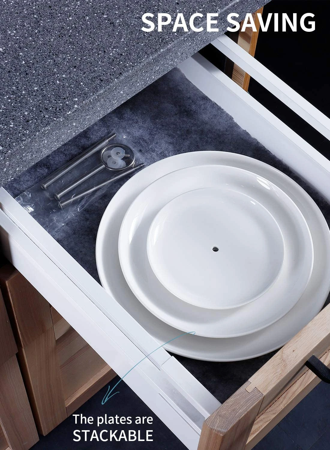 Buy ⭐ Sweese 3 Tier White Porcelain Cake Stand ✨ 3 Buy ⭐ Sweese 3 Tier White Porcelain Cake Stand ✨ - Image 3