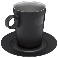 Deals ⭐ Stanley The DayBreak Café Latte Cup & Stillness Saucer | 10.6 OZ ✨ -Sweese Elegant Shop B2B Web PNG Cafe Latte Cup Stillness Saucer 10 6OZ Matte Black Hero Back