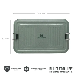 Flash Sale 💯 Stanley Classic Legendary Useful Lunch Box | 1.25 QT ✔️ -Sweese Elegant Shop B2B Web PNG Stanley TheLegendaryUsefulBox HammertoneGreen 3