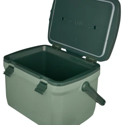 Coupon ⭐ Stanley Adventure Easy Carry Outdoor Cooler | 16 QT 🎁 -Sweese Elegant Shop B2B Web PNG The Easy Carry Outdoor Cooler 16QT Stanley Green Hero Open