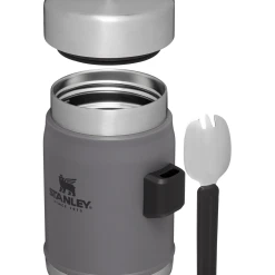 New ⭐ Stanley Classic Legendary Food Jar + Spork | 14 OZ ❤️ -Sweese Elegant Shop B2B Web PNG The Legendary Food Jar Spork 0 4L Charcoal Hero Exploded
