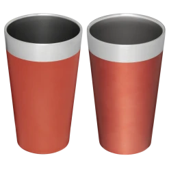 Brand new ⌛ Stanley Adventure Stacking Beer Pint Set | 16 OZ ✔️ -Sweese Elegant Shop B2B Web PNG The Stacking Pint Set 16OZ Cinnamon Cinnamon Glow Hero Back