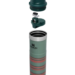 Promo 🔔 Stanley The Vintage Loom Trigger-Action Travel Mug | 20 OZ ✨ -Sweese Elegant Shop B2B Web PNG The Trigger Action Travel Mug 20OZ Heritage Stripe Exploded