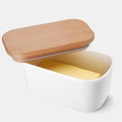 Wholesale 🤩 Sweese Airtight Butter Dish with Beechwood Lid ⌛