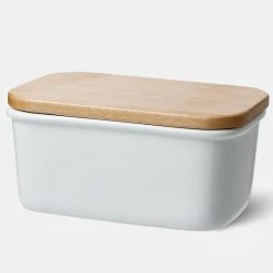 Cheap β Sweese Rectangle Butter Dish with Beech Wooden Lid β