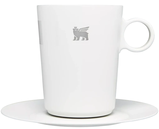 Deals ⭐ Stanley The DayBreak Café Latte Cup & Stillness Saucer | 10.6 OZ ✨ -Sweese Elegant Shop Cafe Latte Cup Stillness Saucer 10 6OZ Pale Stone Front