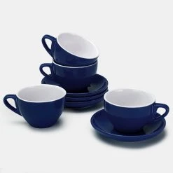 Best Sale β¨ Sweese Porcelain Coffee Cup and Saucer Set π 6 Best Sale β¨ Sweese Porcelain Coffee Cup and Saucer Set π -Sweese Elegant Shop Cappuccino cups set of 4 navy 67a0bddc bdb5 466e b022 d86453743acf