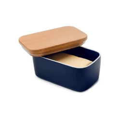 Wholesale 🤩 Sweese Airtight Butter Dish with Beechwood Lid ⌛ -Sweese Elegant Shop Ceramicbutterdish 2