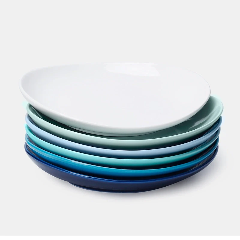 Deals π Sweese Blue Assorted Curved Porcelain Plates π 1 Deals π Sweese Blue Assorted Curved Porcelain Plates π