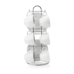 Deals ⭐ Sweese Porcelain Espresso Cups with Saucers and Metal Stand 🎉