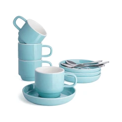 Brand new βοΈ Sweese Espresso Cups with Saucers and Spoons π