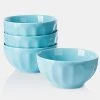Top 10 ⭐ Sweese Turquoise Porcelain Fluted Bowls, Set of 4 😉