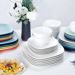Hot Sale ⭐ Sweese Square Hot Assorted Porcelain Plates 🔥 -Sweese Elegant Shop MG 7772