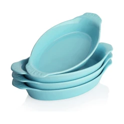 Buy 🤩 Sweese Porcelain Oval Au Gratin Pans 😉 -Sweese Elegant Shop OvalAuGratinPans 2