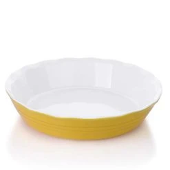 Outlet β¨ Sweese Color Porcelain Pie Plate with Ruffled Edge π 12 Outlet β¨ Sweese Color Porcelain Pie Plate with Ruffled Edge π -Sweese Elegant Shop PiePan 9inch Yellow