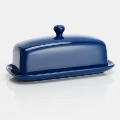 Outlet ⭐ Sweese Porcelain Rectangle Butter Dish with Lid ✔️ -Sweese Elegant Shop Porcelain Butter Dish with Lid Navy f4e44489 e8e9 471f 9890 48372dc09300