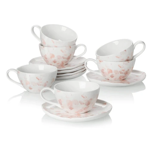 Cheap 🛒 Sweese Rose Porcelain Tea Cups and Saucers 🔔 -Sweese Elegant Shop RosePorcelainTeaCupsandSaucers