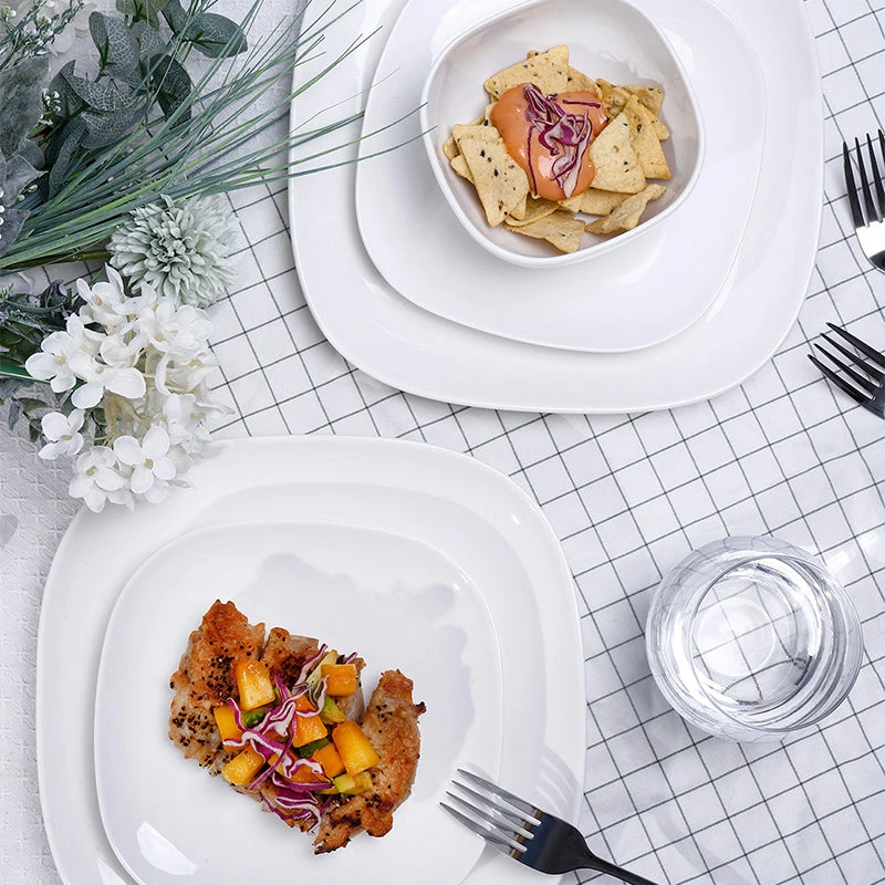 Best Sale β€οΈ Sweese Square White Porcelain Plates π 2 Best Sale β€οΈ Sweese Square White Porcelain Plates π - Image 2