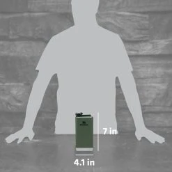 Best deal 🎁 Stanley Adventure Pre-Party Shot Glass + Flask Set ⭐ -Sweese Elegant Shop Web LIfestyle STANADVGIFTBOXSHOTGLSTH.GREEN FLASK 1