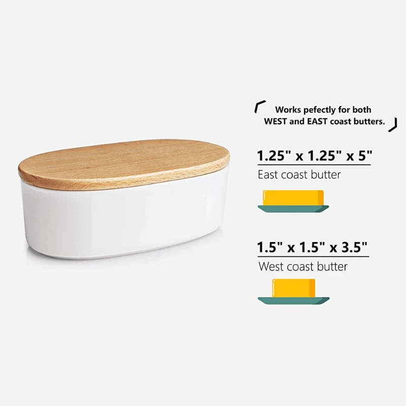 Deals ❤️ Sweese Airtight Oval Butter Dish with Lid ⌛ 4 Deals ❤️ Sweese Airtight Oval Butter Dish with Lid ⌛ - Image 4
