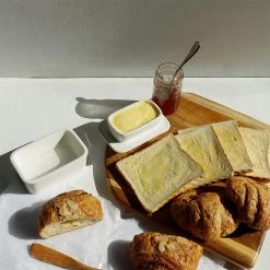 Coupon ⌛ Sweese White French Butter Keeper Crock ✔️ -Sweese Elegant Shop butterkeeperwithlid 1