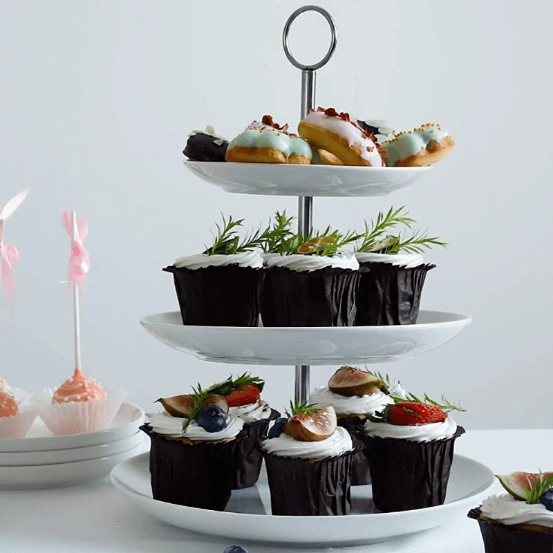 Buy ⭐ Sweese 3 Tier White Porcelain Cake Stand ✨ 2 Buy ⭐ Sweese 3 Tier White Porcelain Cake Stand ✨ - Image 2