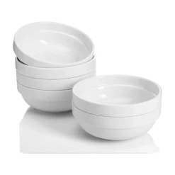 Cheapest ⌛ Sweese White Round Porcelain Stackable Bowls 🌟