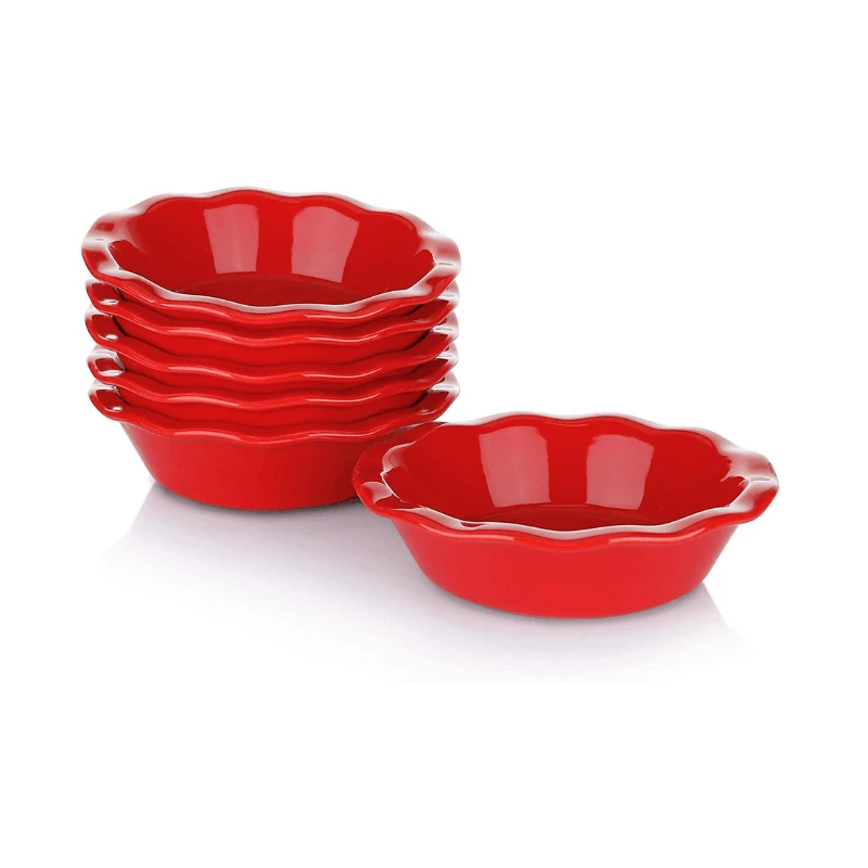 Outlet ✨ Sweese Ceramic Ruffled Mini Pie Pans ⭐ 4 Outlet ✨ Sweese Ceramic Ruffled Mini Pie Pans ⭐ - Image 4