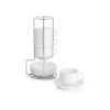 Best Sale 👍 Sweese Stackable Coffee Cups with Saucers and Metal Stand ⭐