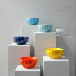 Deals 😀 Sweese Multicolor Fluted Porcelain Bowls ⭐ -Sweese Elegant Shop coloredflutedbowls