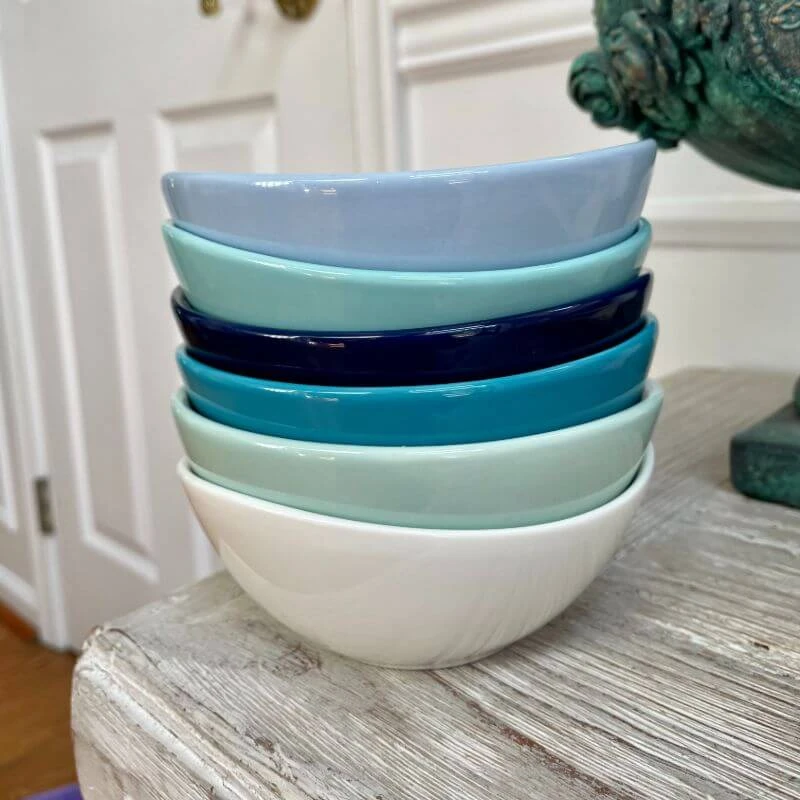 Promo ⨠Sweese Blue Assorted Curved Porcelain Bowls 𧨠2 Promo ⨠Sweese Blue Assorted Curved Porcelain Bowls 𧨠- Image 2