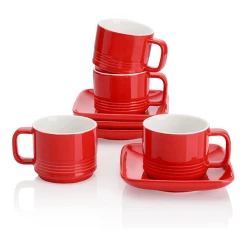 Coupon ⌛ Sweese Square Porcelain Espresso Cups with Saucers 🔔 -Sweese Elegant Shop espressocups 2 81d79138 40c8 4f00 82af 688887ec3f45