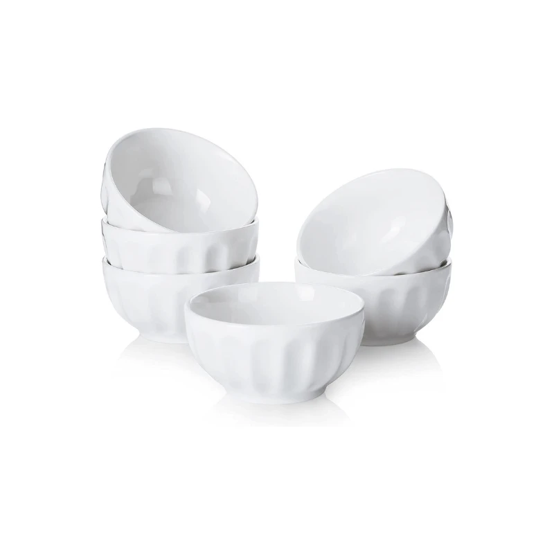 Discount π Sweese White Fluted Porcelain Bowls, Set of 6 β 7 Discount π Sweese White Fluted Porcelain Bowls, Set of 6 β - Image 7