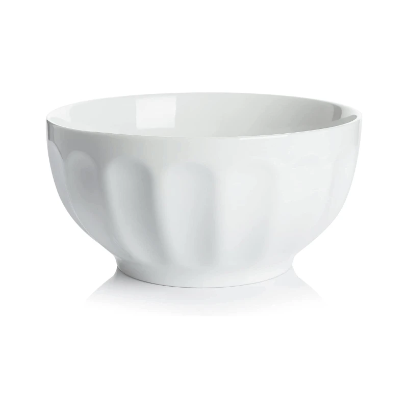 Discount π Sweese White Fluted Porcelain Bowls, Set of 6 β 5 Discount π Sweese White Fluted Porcelain Bowls, Set of 6 β - Image 5