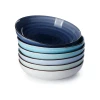 Best Pirce ❤️ Sweese Blue Gradient Porcelain Pasta Bowls 🎁