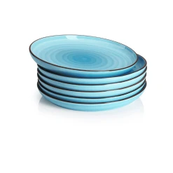 Best Pirce ⭐ Sweese Gradient Porcelain Plates, Set of 6 👍 -Sweese Elegant Shop porcelainplates