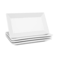 Buy ⭐ Sweese Stackable Rectangular Platters, Set of 4 ⌛ -Sweese Elegant Shop servingplatter 2