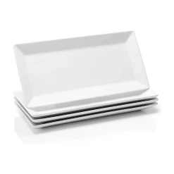 Buy ⭐ Sweese Stackable Rectangular Platters, Set of 4 ⌛