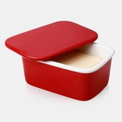 Budget 😉 Sweese Porcelain Butter Dish with Lid ❤️ -Sweese Elegant Shop sweese butter dish red c89ca63d 1b74 4188 a08d 438a6b7ebfad
