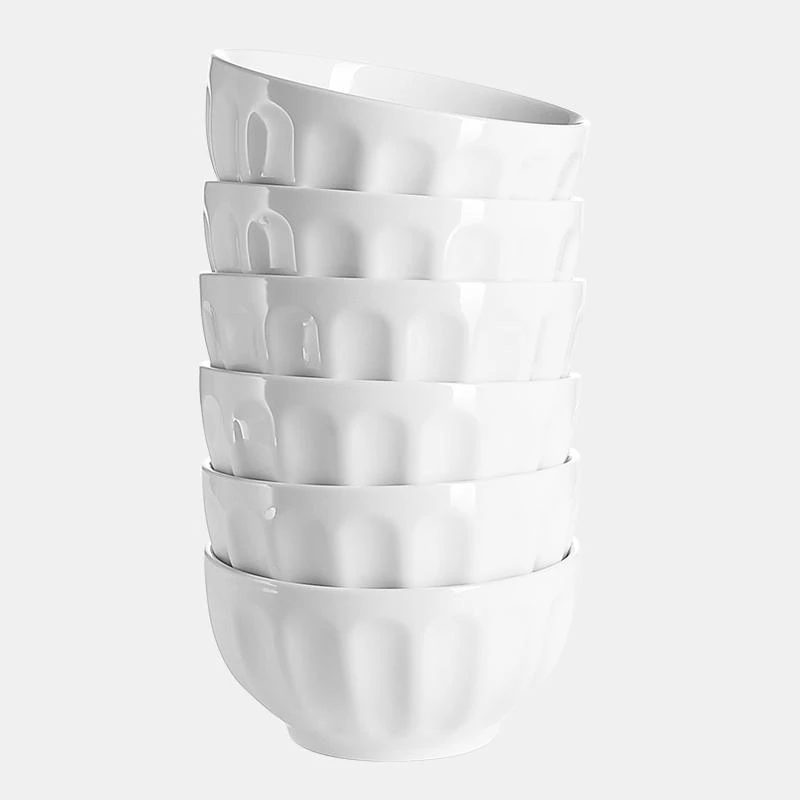 Discount π Sweese White Fluted Porcelain Bowls, Set of 6 β 1 Discount π Sweese White Fluted Porcelain Bowls, Set of 6 β